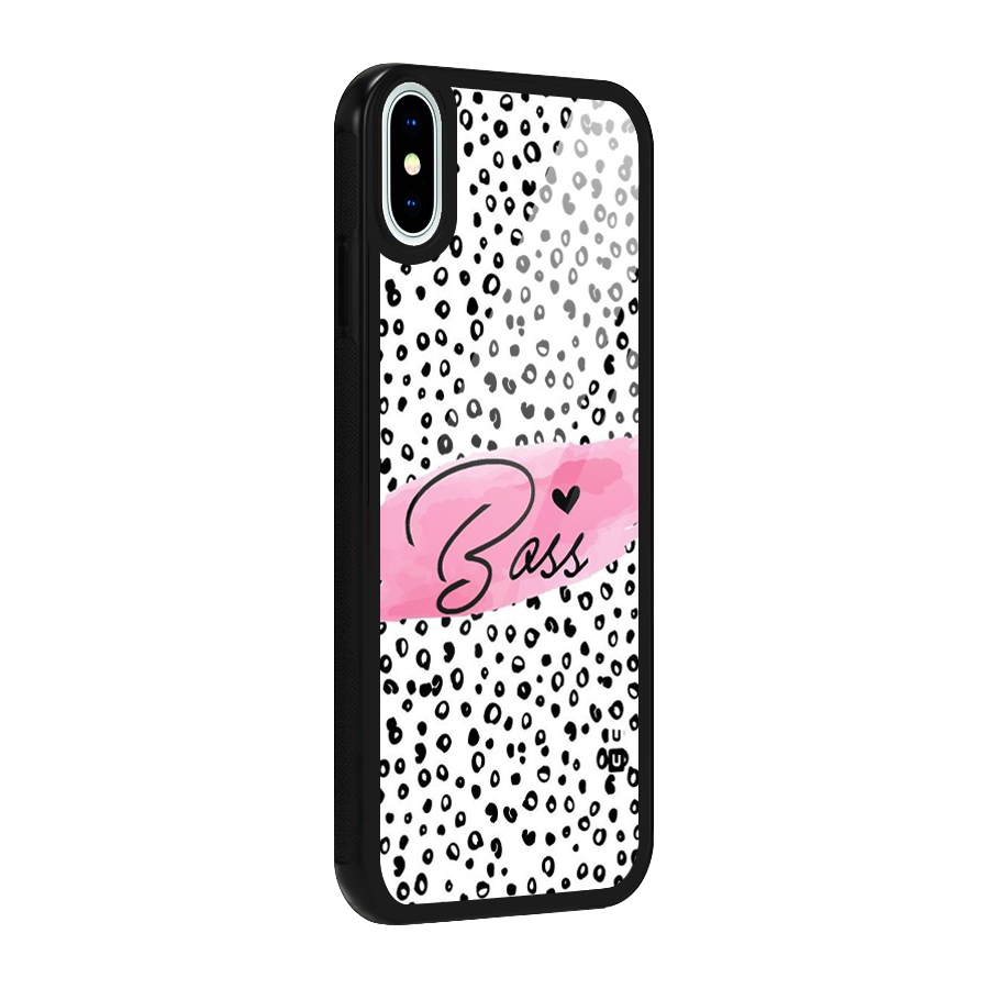 Polka Boss Glass Back Case for iPhone XS