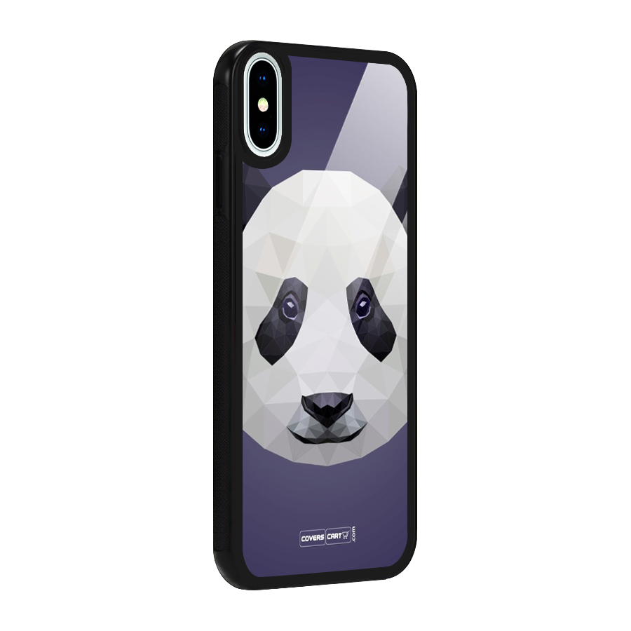 Polygon Panda Glass Back Case for iPhone XS