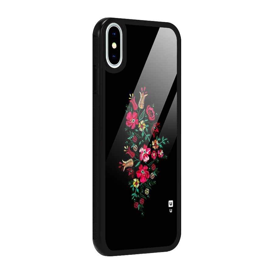 Pretty Allure Flower Glass Back Case for iPhone XS