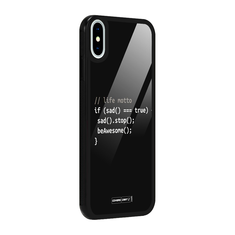 Programmers Life Glass Back Case for iPhone XS