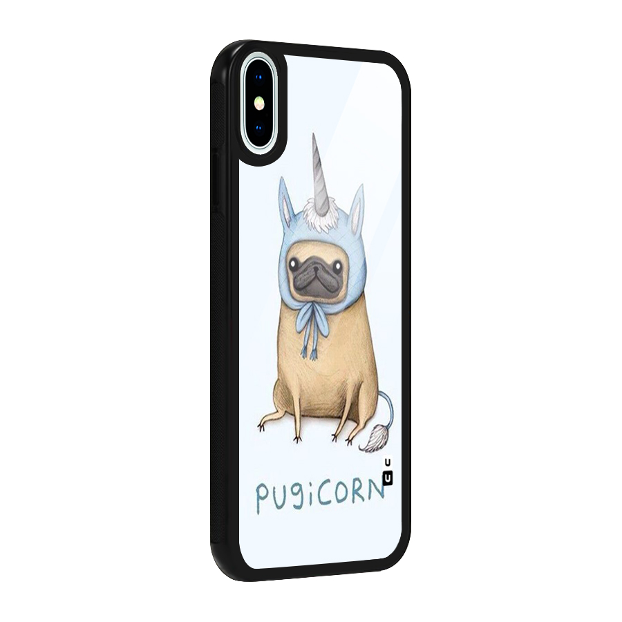 Pugicorn Glass Back Case for iPhone XS