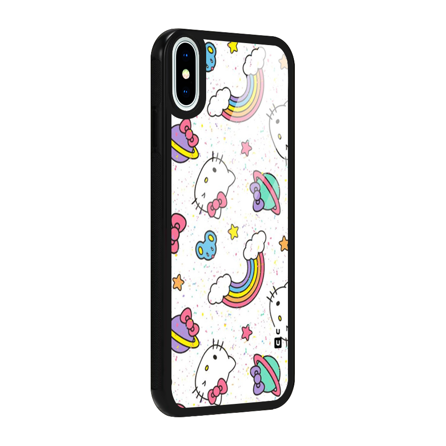 Rainbow Kit Tee Glass Back Case for iPhone XS
