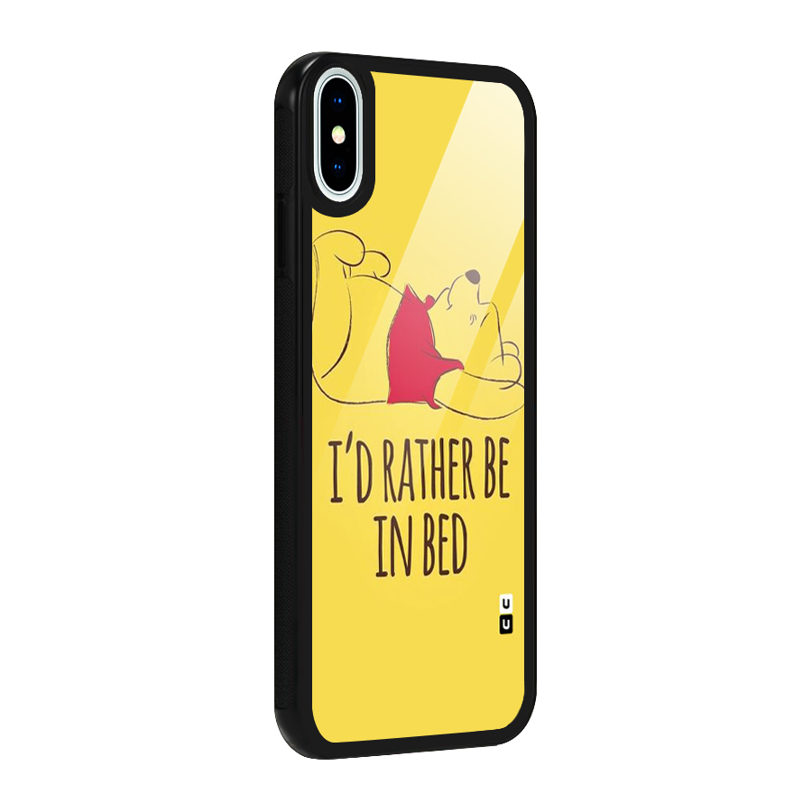 Rather Be In Bed Glass Back Case for iPhone XS