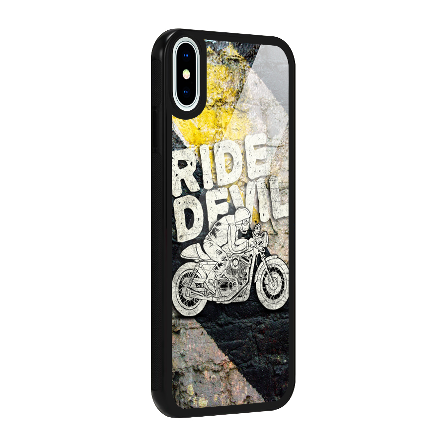 Ride Devil Glass Back Case for iPhone XS