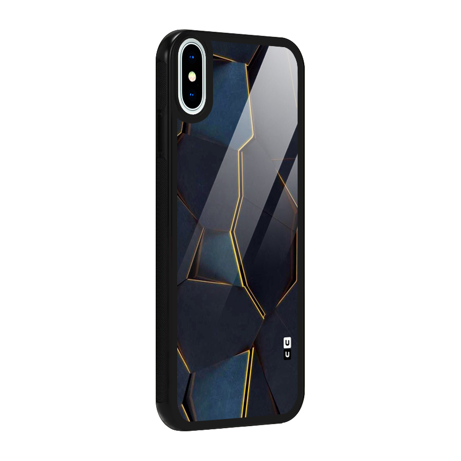 Royal Abstract Glass Back Case for iPhone XS
