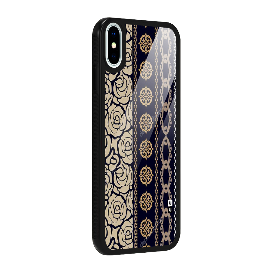 Seamless Pattern Glass Back Case for iPhone XS