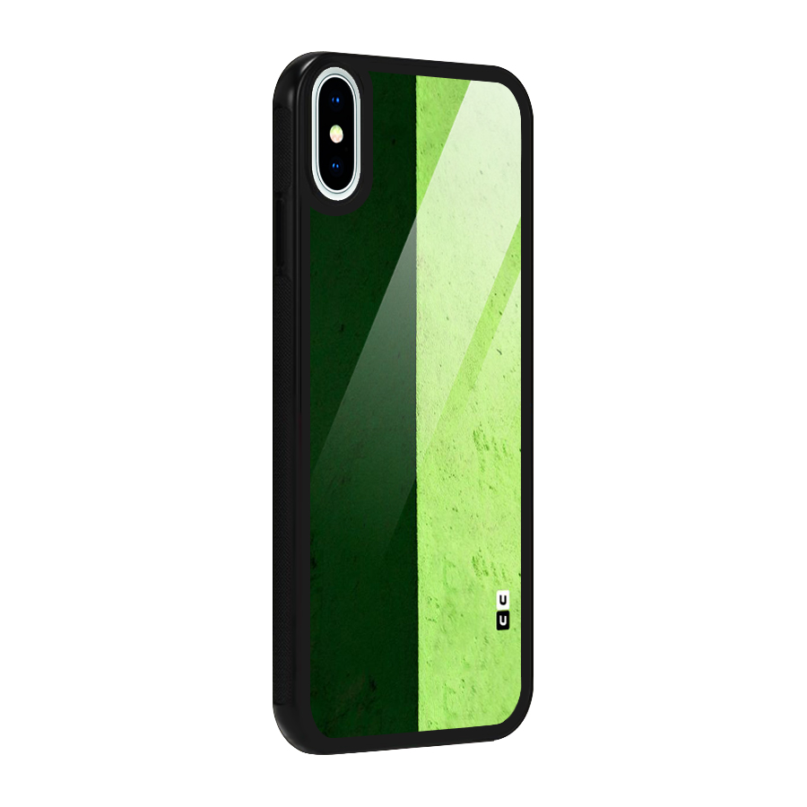 Shades Half Glass Back Case for iPhone XS