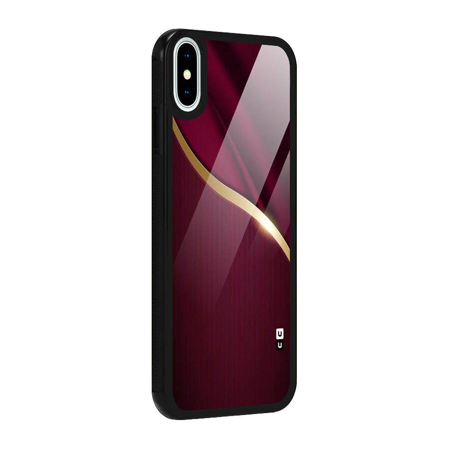 Smooth Maroon Glass Back Case for iPhone XS