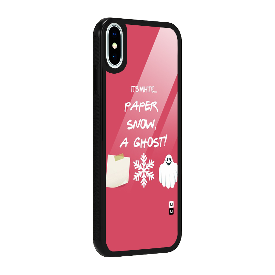 Snow Paper Glass Back Case for iPhone XS