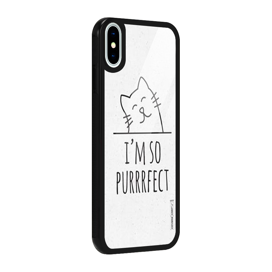 So Purrfect Glass Back Case for iPhone XS