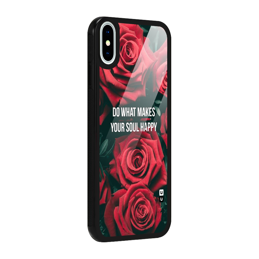 Soul Happy Glass Back Case for iPhone XS