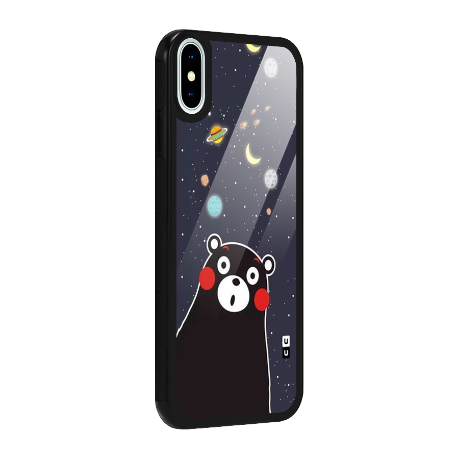 Space Bear Glass Back Case for iPhone XS