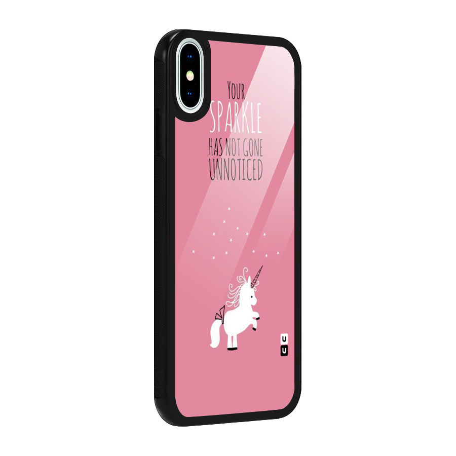 Sparkle Not Unnoticed Glass Back Case for iPhone XS