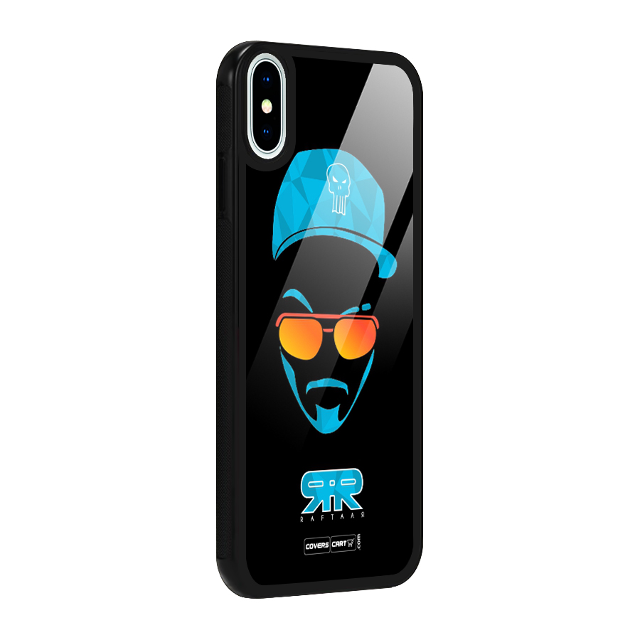 Special Raftaar Edition Blue Glass Back Case for iPhone XS