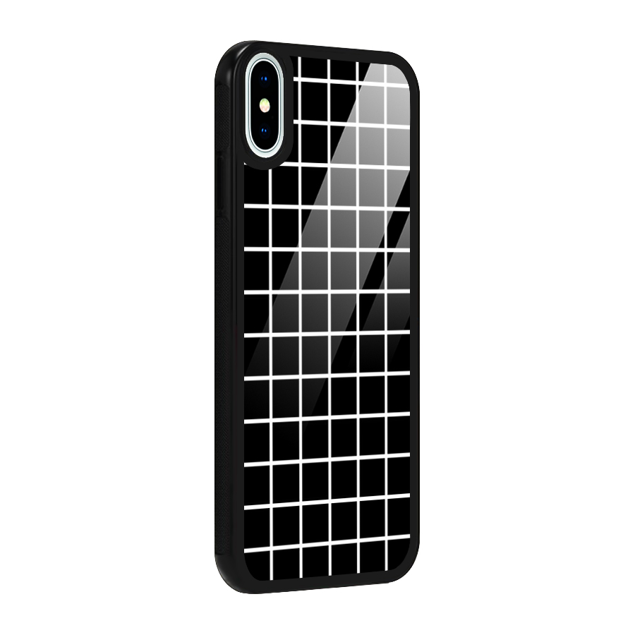 Square Puzzle Glass Back Case for iPhone XS