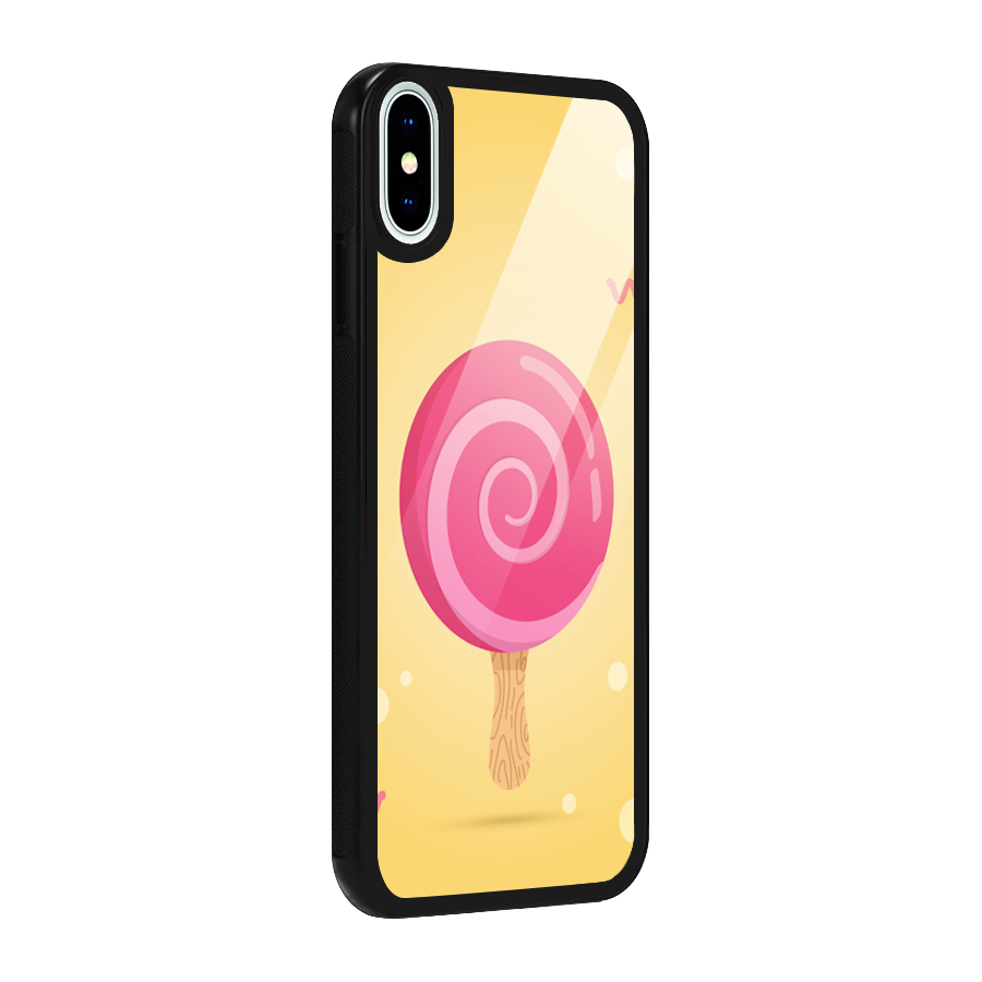 Swirl Ice Cream Glass Back Case for iPhone XS