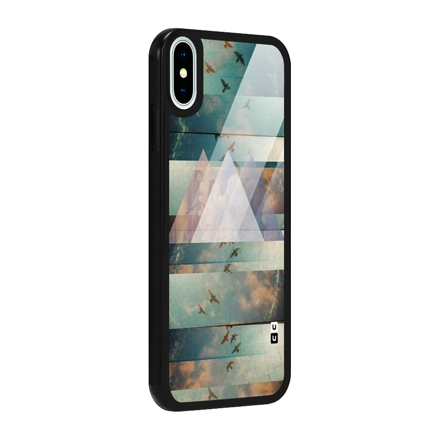 Three Triangles Glass Back Case for iPhone XS