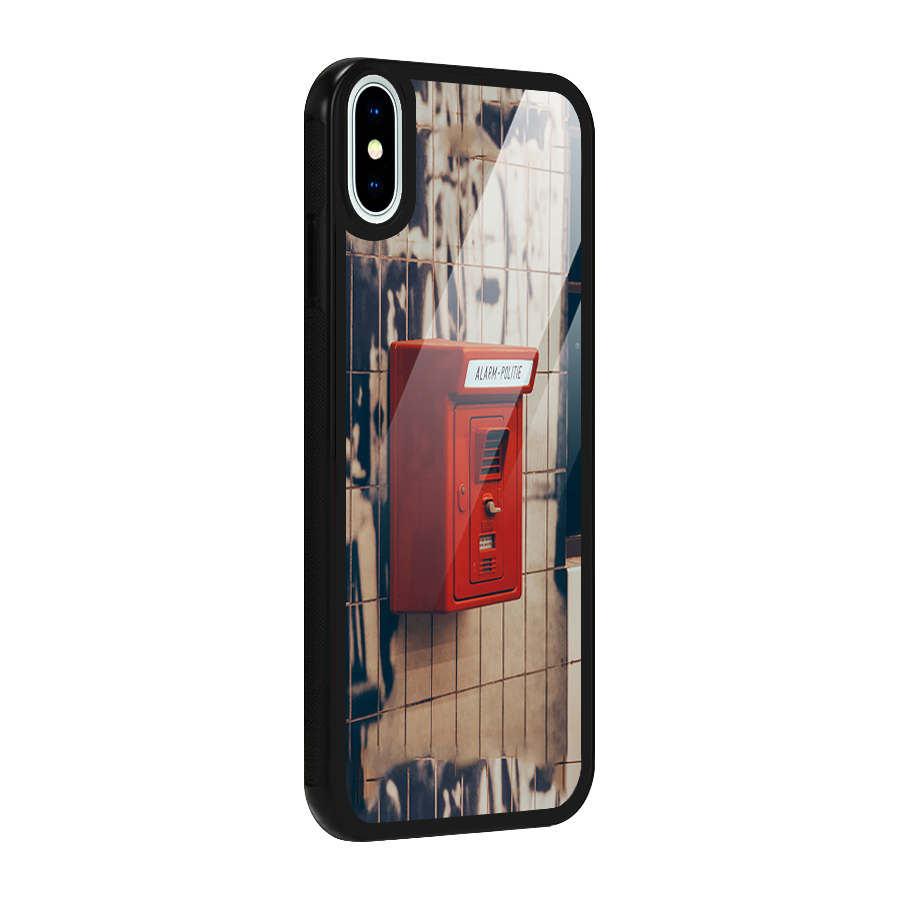 Vintage Alarm Glass Back Case for iPhone XS