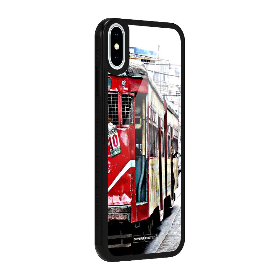 Vintage Citystyle Glass Back Case for iPhone XS