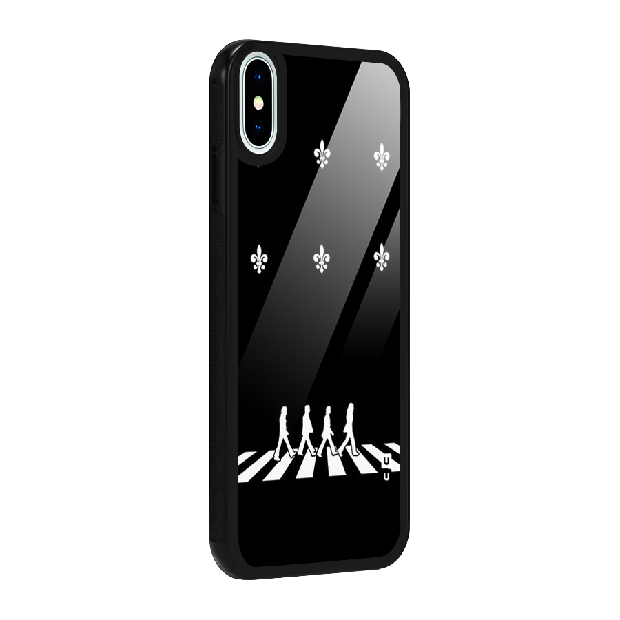 Walking Four Glass Back Case for iPhone XS