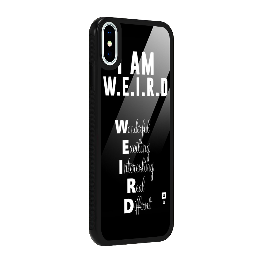 Weird Me Glass Back Case for iPhone XS
