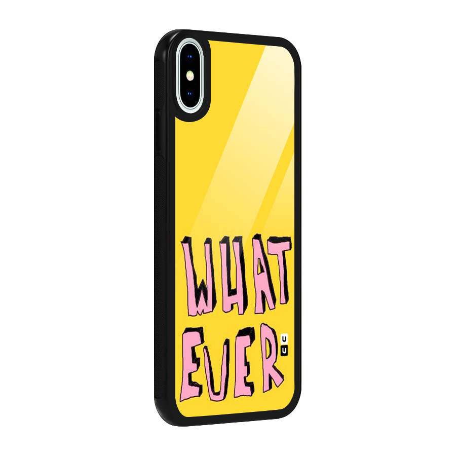 Whatever Yellow Glass Back Case for iPhone XS