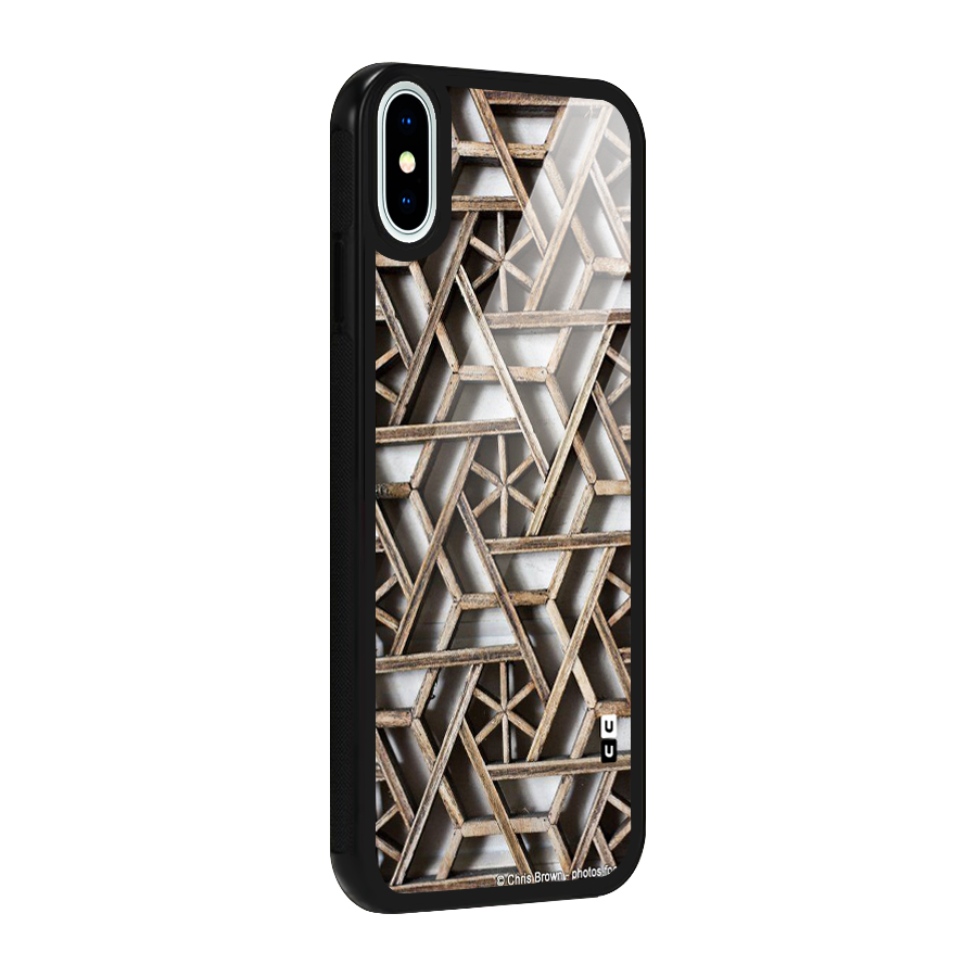 Wheel Design Glass Back Case for iPhone XS