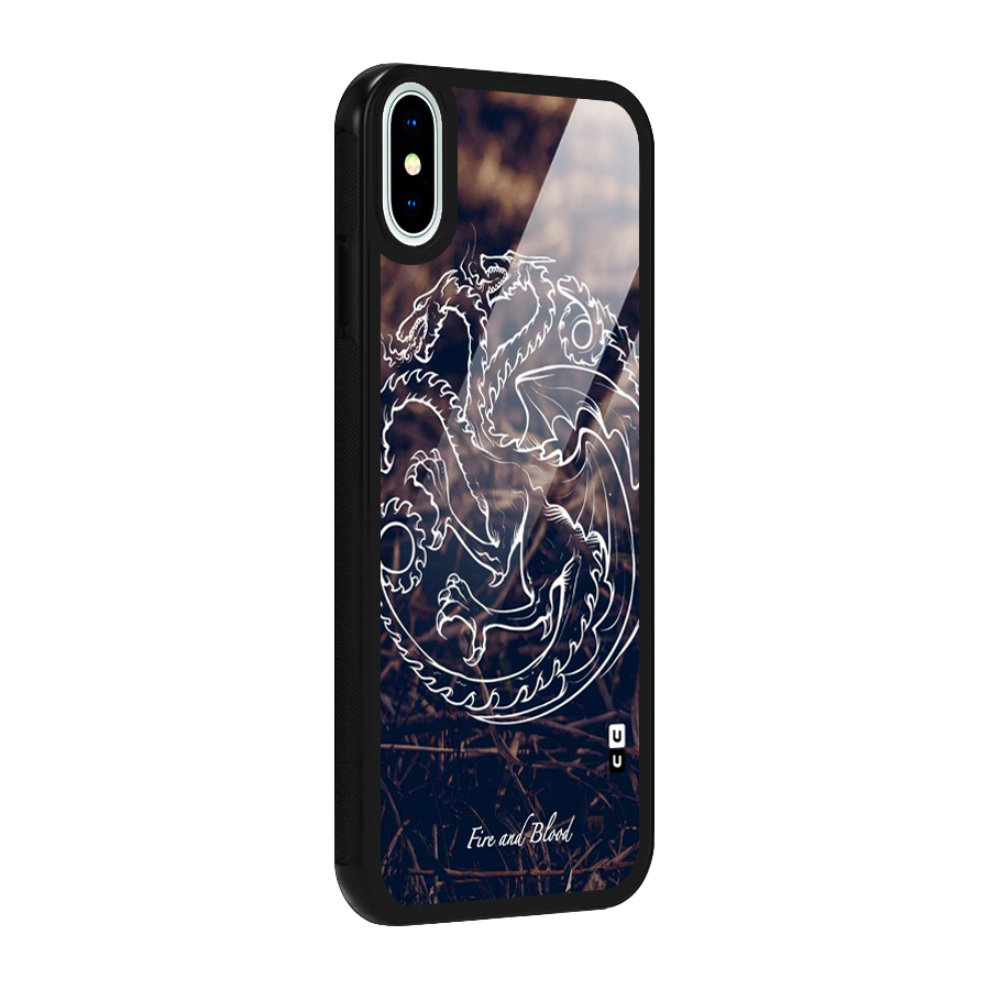 White Circle Glass Back Case for iPhone XS