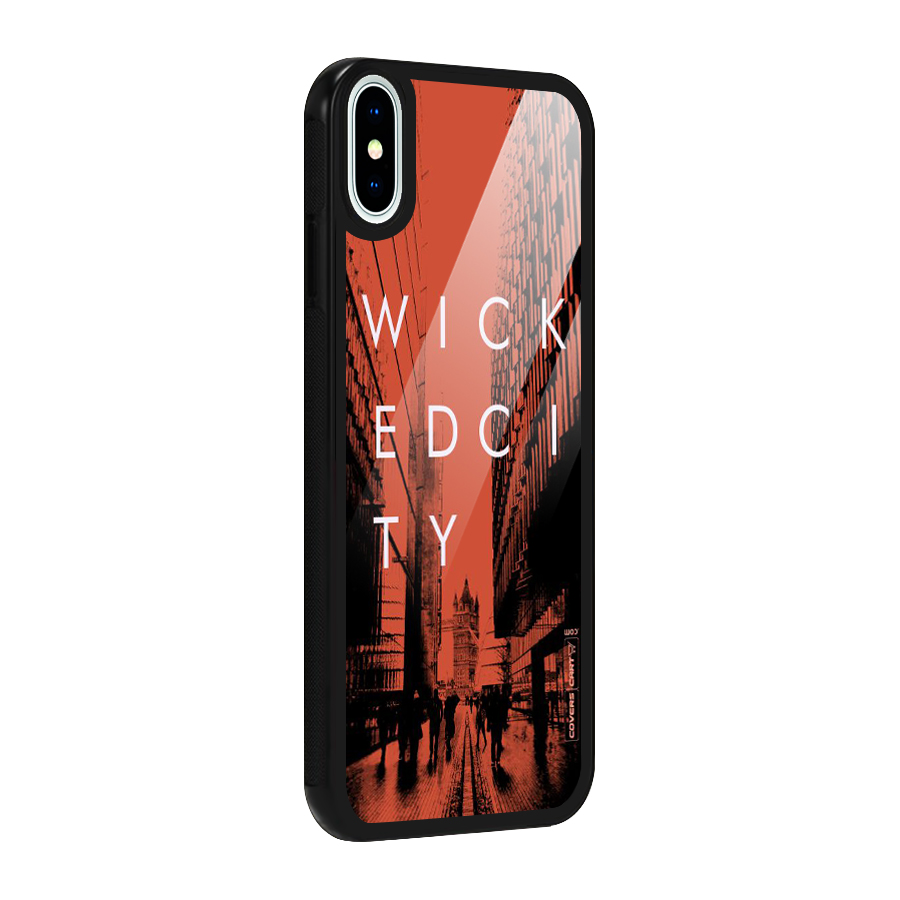 Wicked City Glass Back Case for iPhone XS
