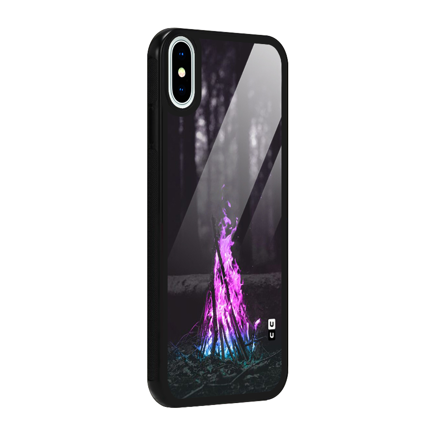 Wild Fire Glass Back Case for iPhone XS