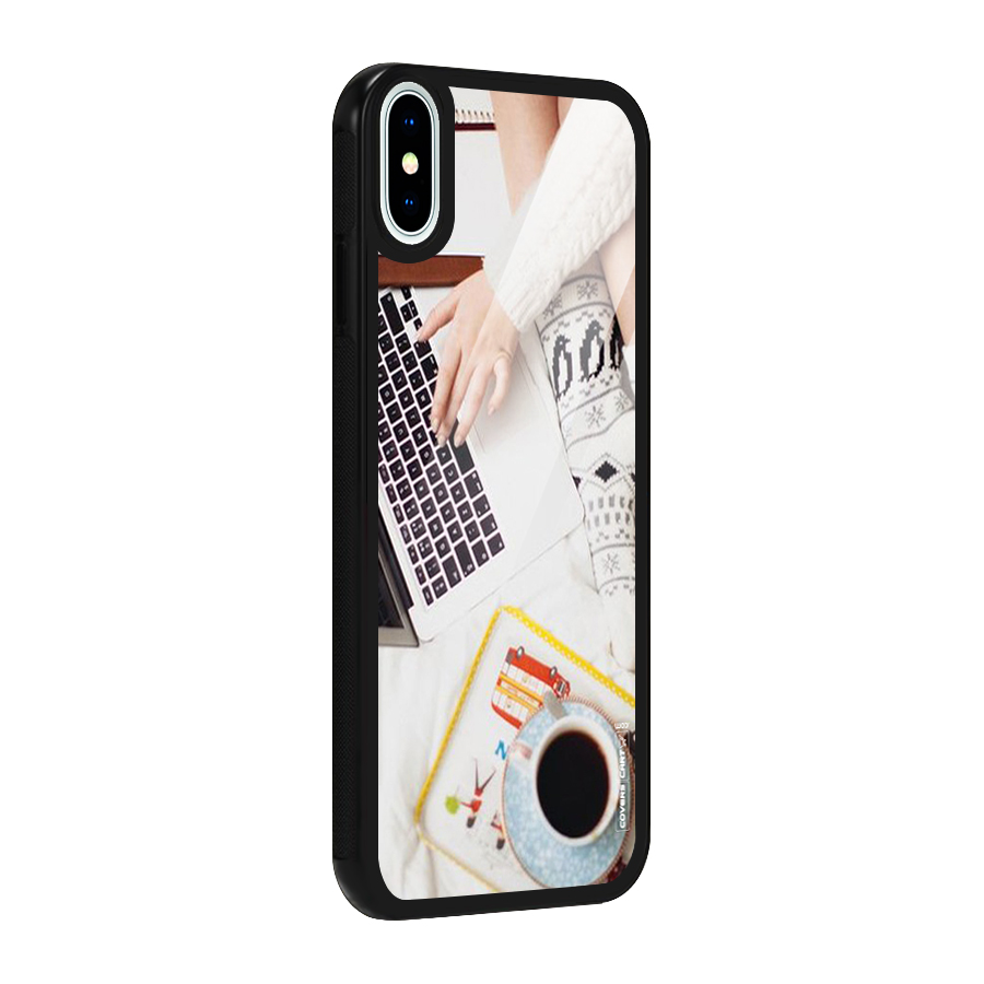 Winter Relaxation Glass Back Case for iPhone XS