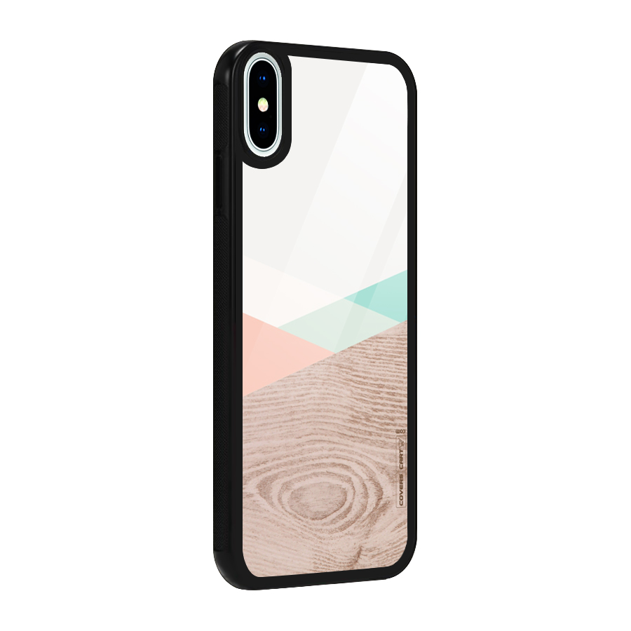 Wooden Fusion Glass Back Case for iPhone XS