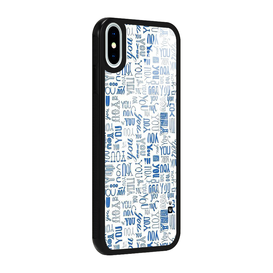 You Pattern Glass Back Case for iPhone XS