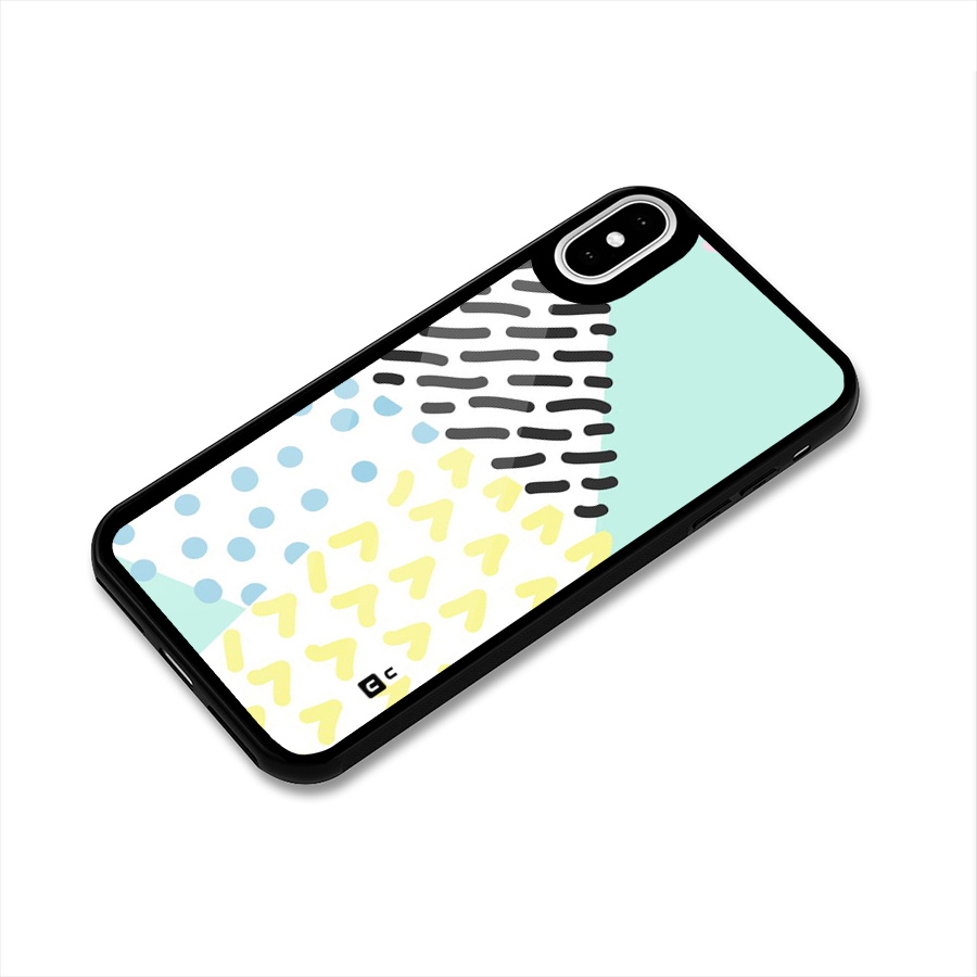Abstract Pastel Glass Back Case for iPhone XS