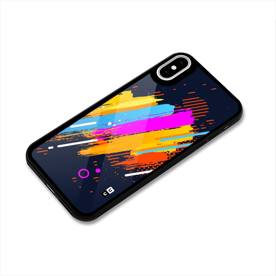 Abstract Shades Glass Back Case for iPhone XS