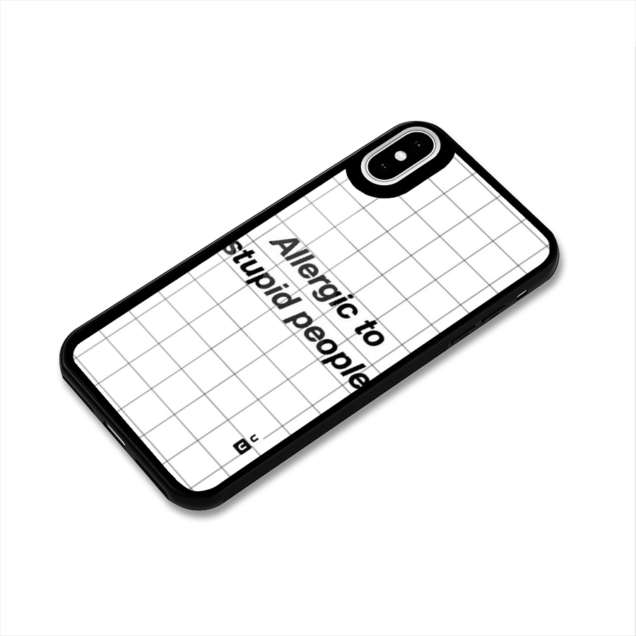 Allergic Glass Back Case for iPhone XS