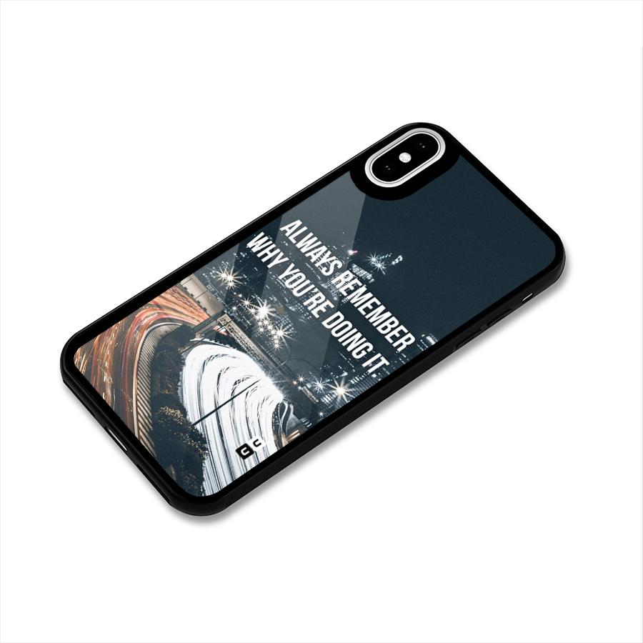Always Remember Glass Back Case for iPhone XS