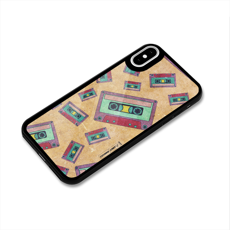 Ancient Cassettes Glass Back Case for iPhone XS