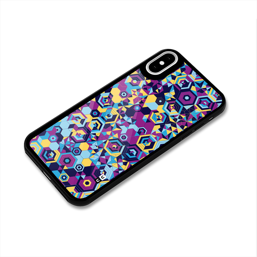 Artistic Abstract Glass Back Case for iPhone XS