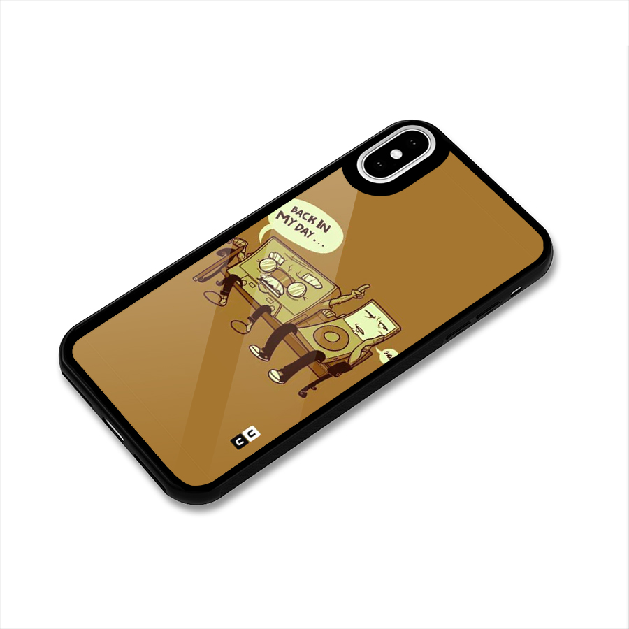 Back In Day Casette Glass Back Case for iPhone XS