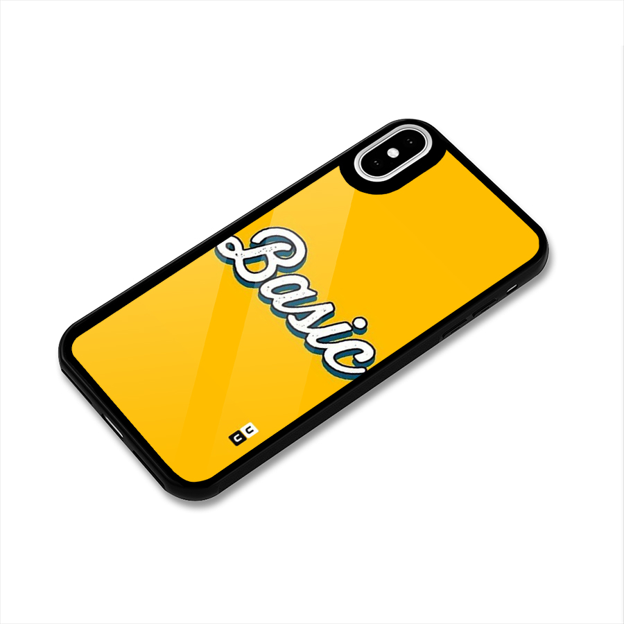 Basic Yellow Glass Back Case for iPhone XS