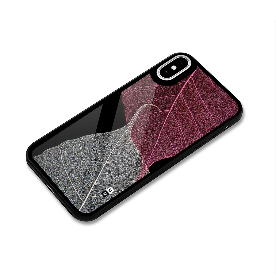 Beauty Leaf Glass Back Case for iPhone XS