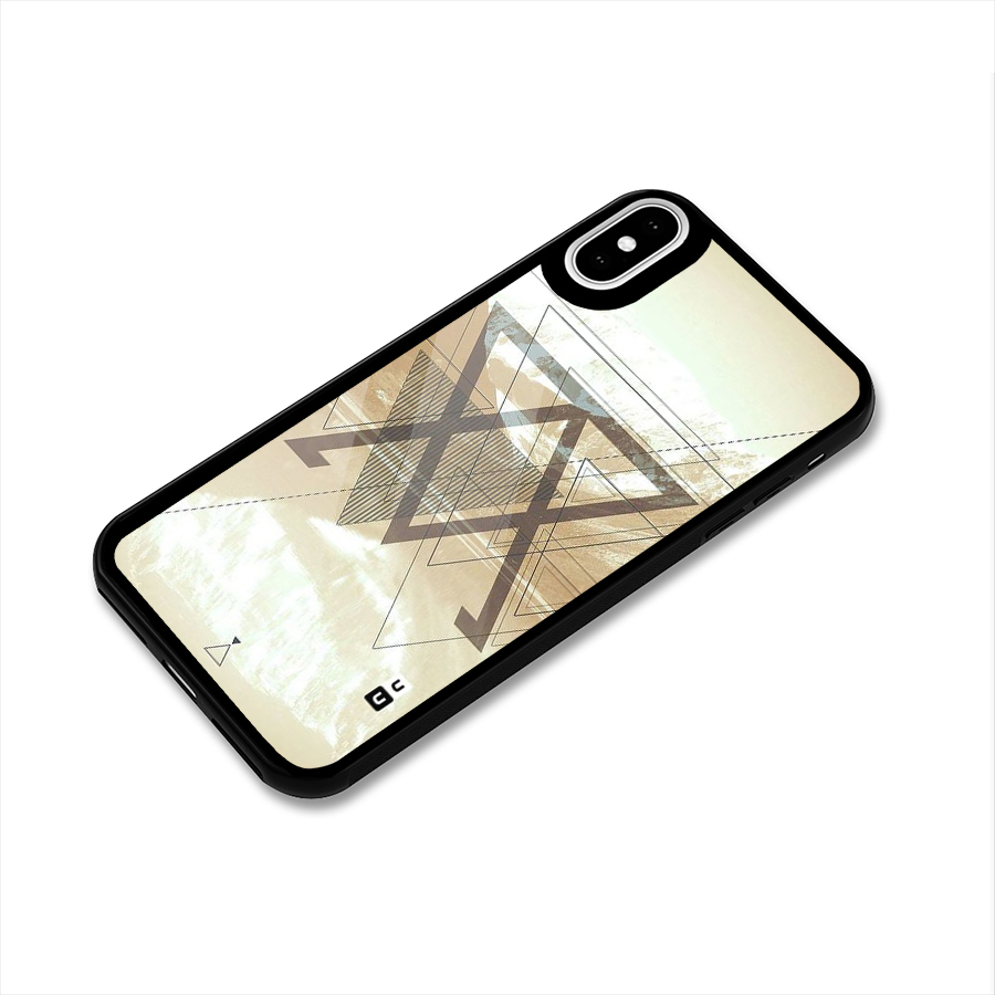 Beige View Glass Back Case for iPhone XS