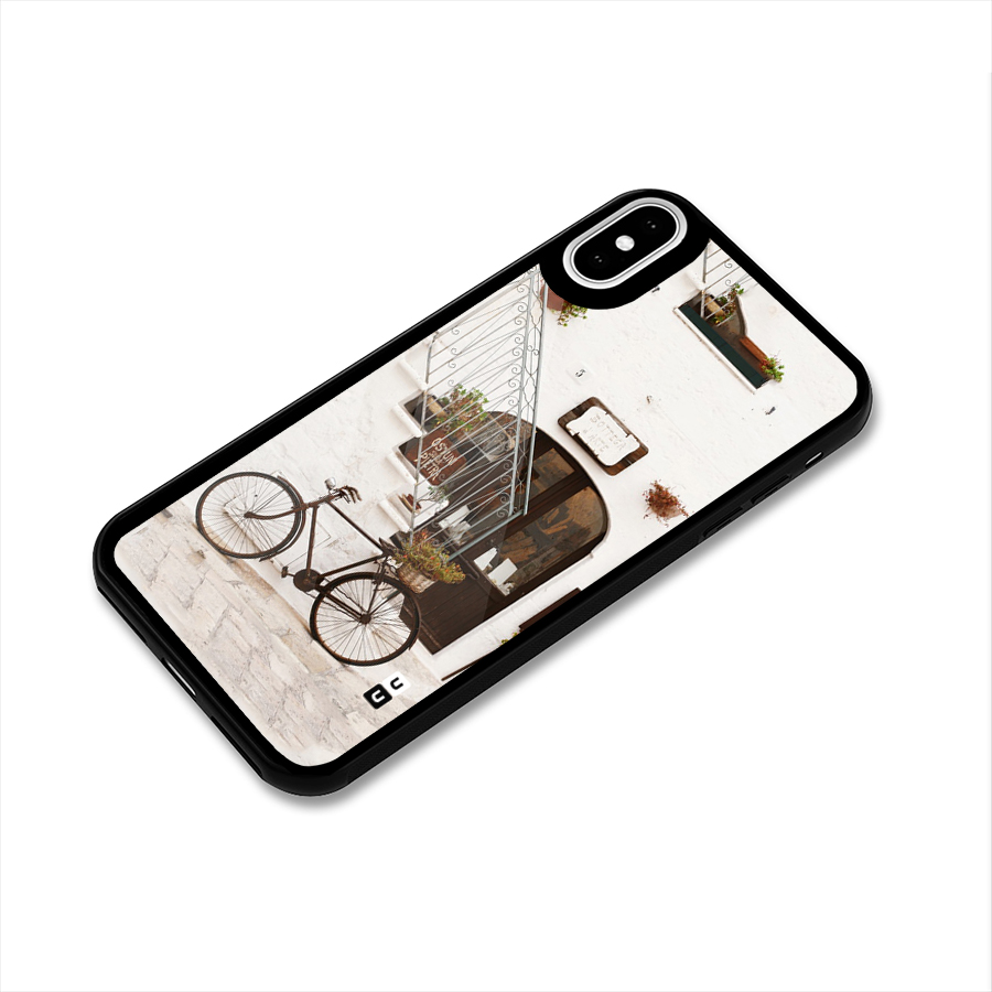 Bicycle Wall Glass Back Case for iPhone XS