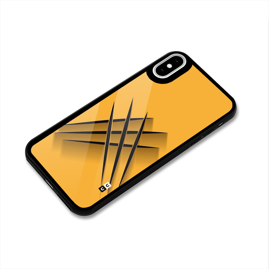 Black Paws Glass Back Case for iPhone XS