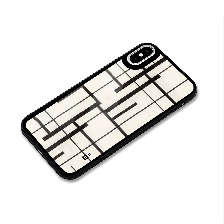 Black Unsymmetry Glass Back Case for iPhone XS