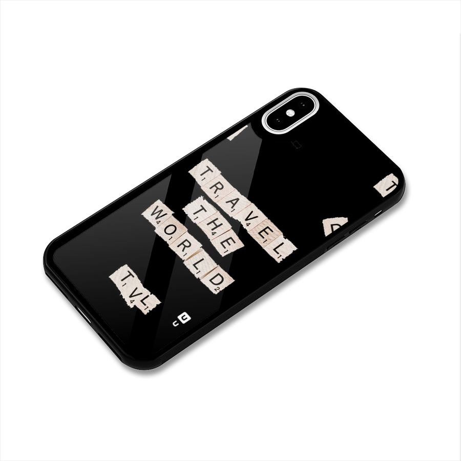 Blocks Travel Glass Back Case for iPhone XS