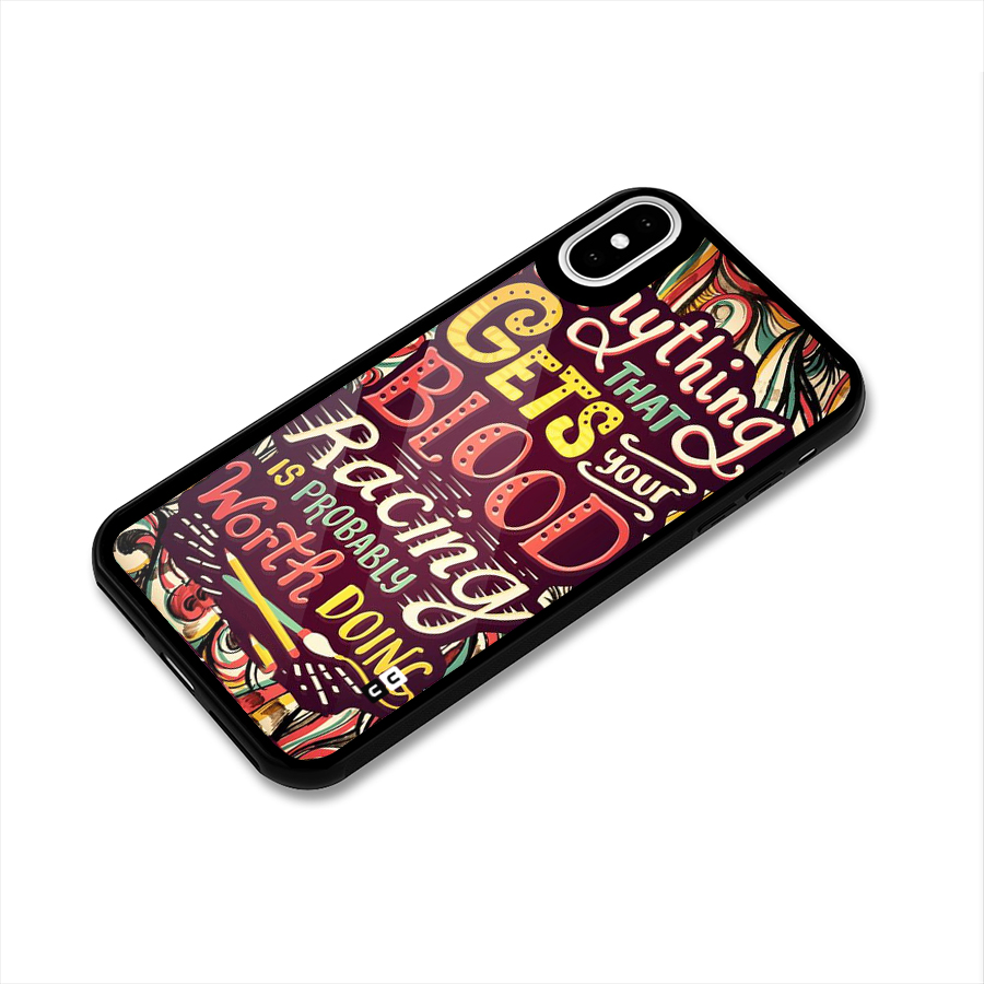 Blood Racing Glass Back Case for iPhone XS