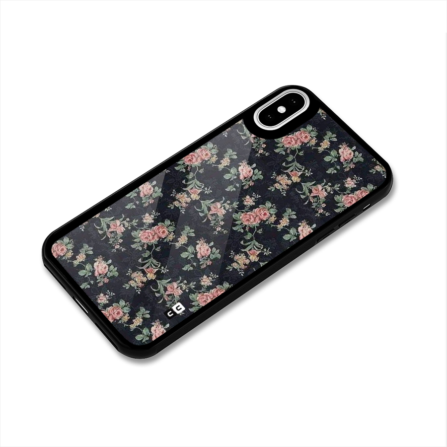 Bloom Black Glass Back Case for iPhone XS