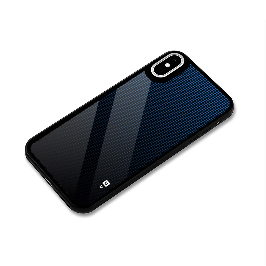 Blue Dots Shades Glass Back Case for iPhone XS